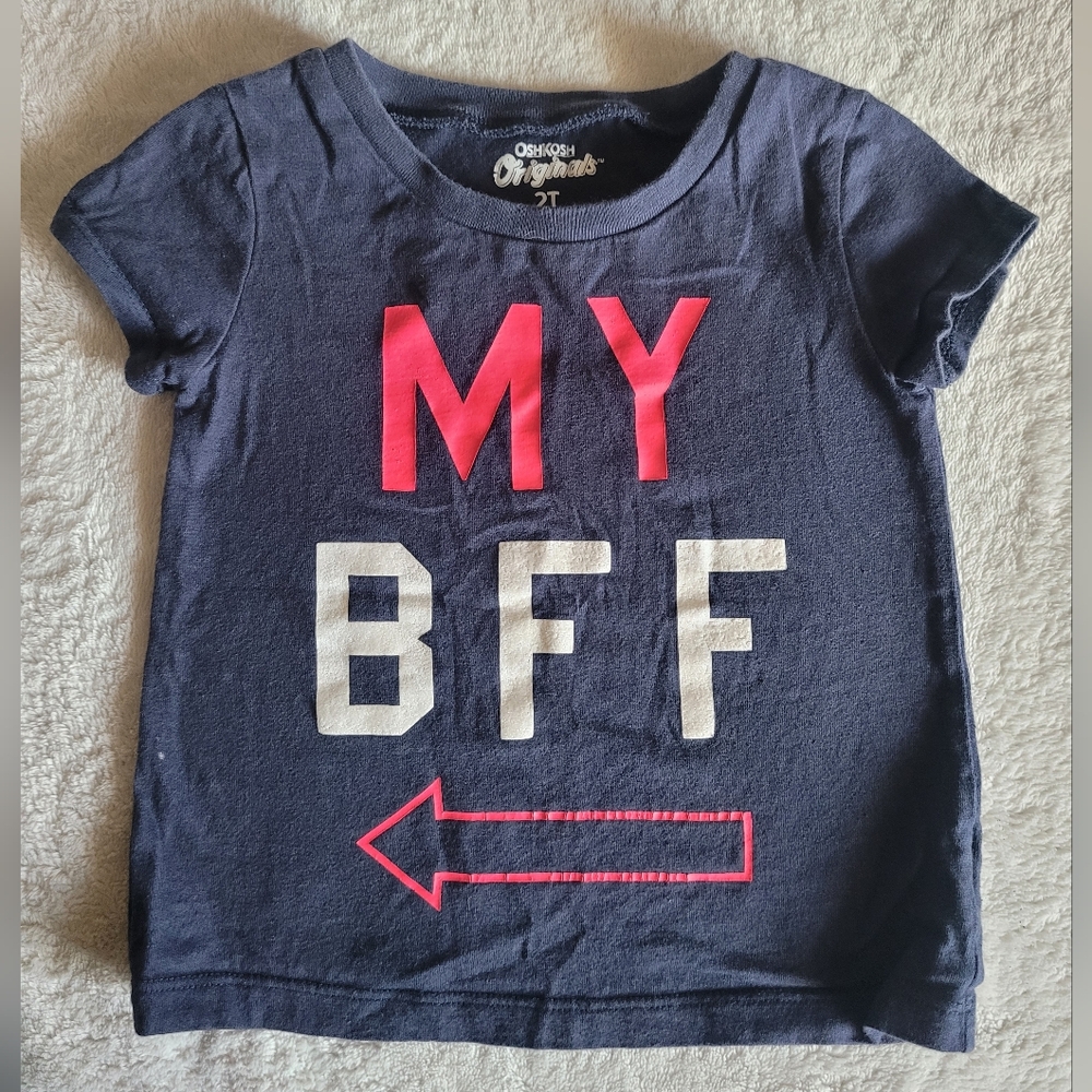 OshKosh B'gosh Navy Tee with Pink and White Print
